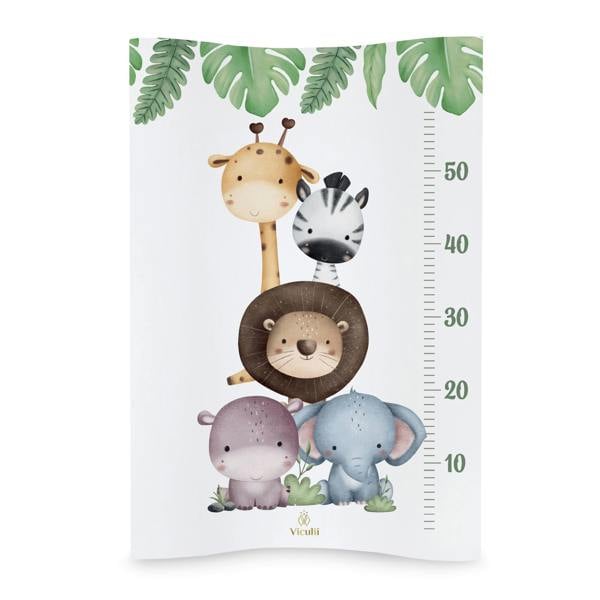 Viculii COSY Anti Roll Deluxe Unisex Baby Waterproof Changing Mat - Safari Animals