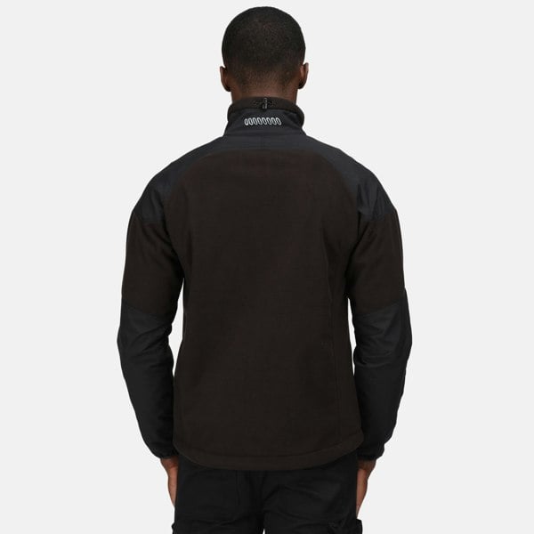 Regatta Mens Broadstone Full Zip Fleece Jacket - Black