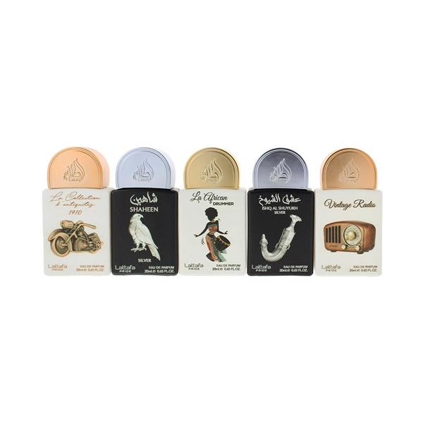 Lattafa Pride 5 Piece Gift Set: La Collection  Eau de Parfum 20ml - Eau de Parfum 20ml - Eau de Parfum 20ml - Eau de Parfum 20ml - Eau de Parfum 20ml