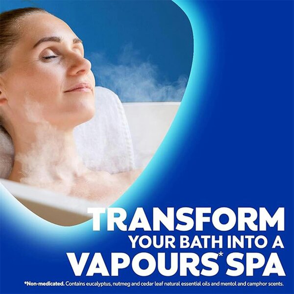 Vicks VapoBath Bath Salts with Menthol and Camphor Scents, 425g