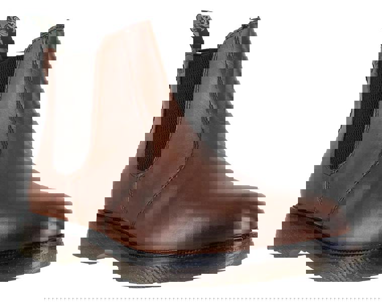 Frank James Nasbey Mens Classic Pull On Dealer Chelsea Leather Ankle Boots