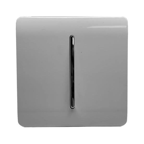 Trendi Switch 1 Gang Intermediate Rocker Light Switch in Light Grey