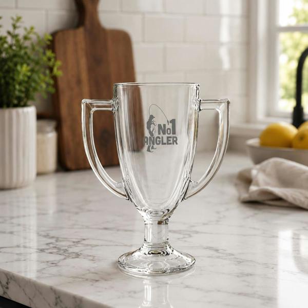 Top 3 No 1 Angler Fishing Trophy Pint Glass Clear