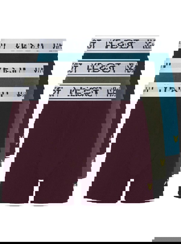 Lyle & ScottBoxer Briefs 3 - pack3 - Pack Barclay Boxer Briefs, Blue/Burgundy/GreenBoxers & Briefs