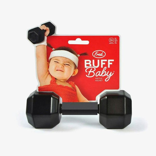 T. H. Baker Fred Buff Baby Dumbell Rattle Gift 5151856