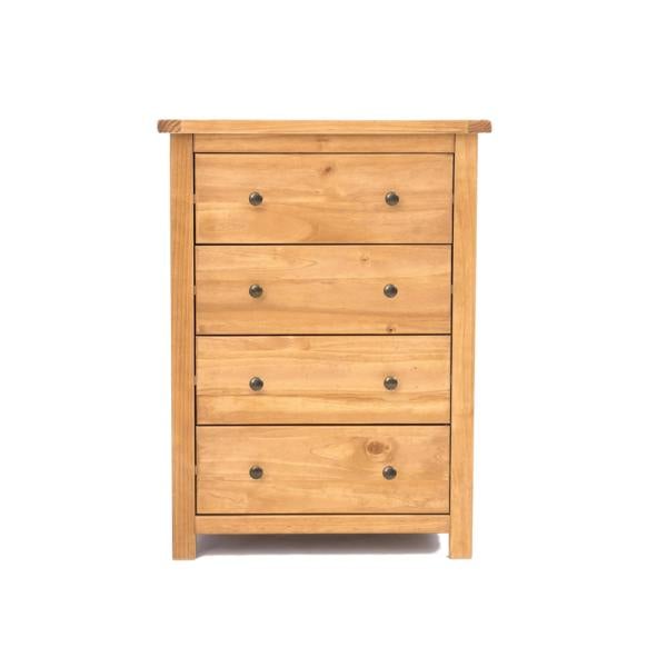 Lugo 4 Drawer Chest of Drawers Brass Knob