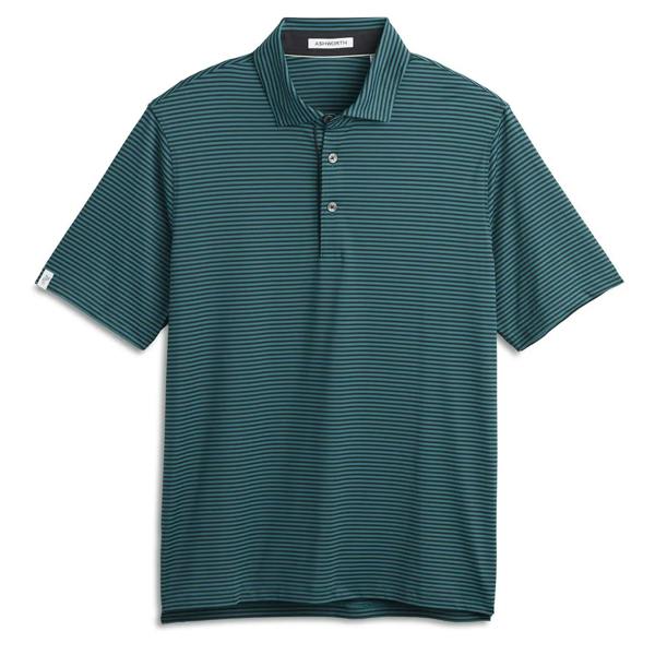 Striped Tech Jersey Polo AM1011 Lagoon Black