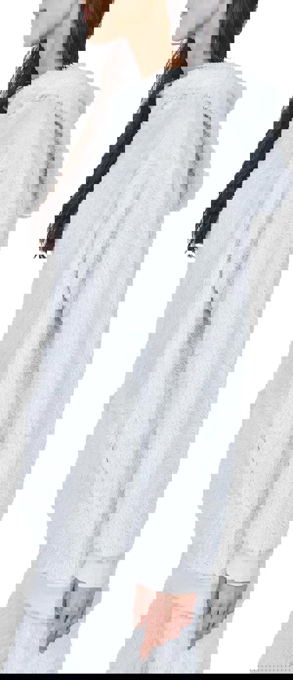 Smart Living Women's Teddy Fleece Hoodie - Grey