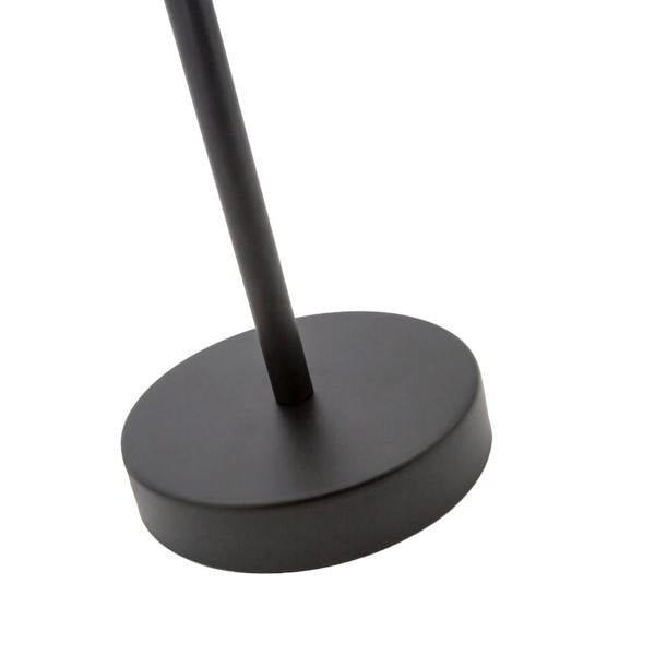 Modern Opal White Glass Globe Table Lamp with Tall Matte Black Stem Image 4