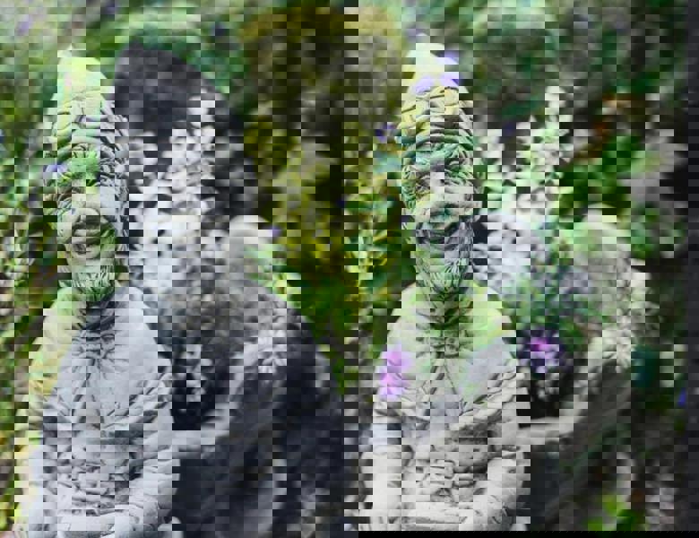 Large Gnome and Trailer Garden Pot Ornament