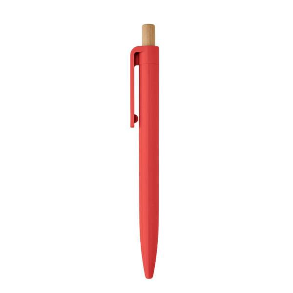 MidOcean Penu Bamboo Details Ballpoint Pen - Red - 