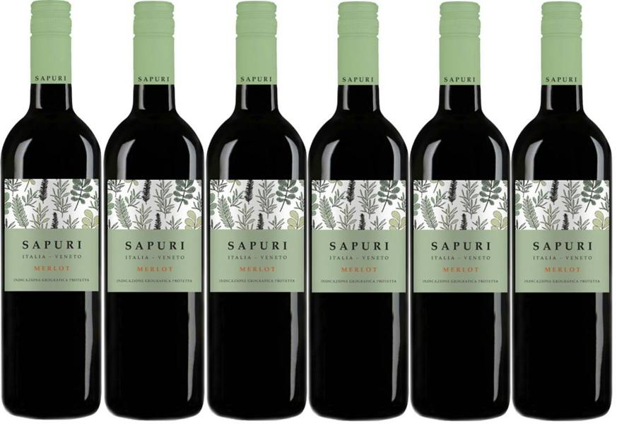 Sapuri Merlot Italian Red Wine (6 x 750ml - 11%)