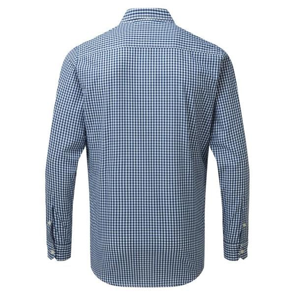 Premier Mens Maxton Check Long Sleeve Shirt - Navy/White