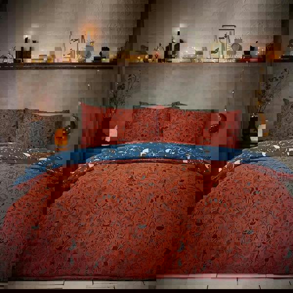 Furn Witchy Vibes Reversible Duvet Cover Set - Rust