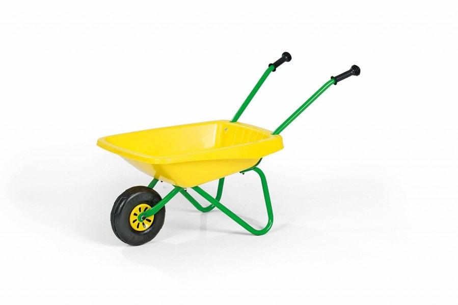 Rolly Child's Yellow and Green Metal & Plastic Wheelbarrow