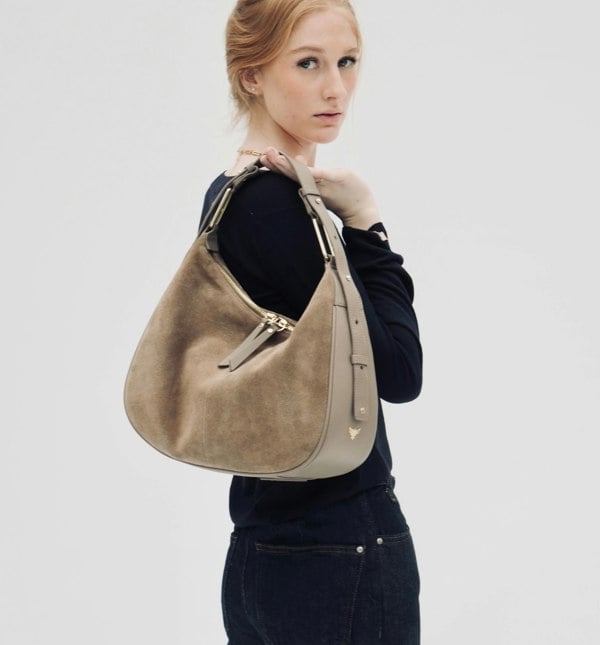 Apatchy London The Charlie Mushroom Suede Bag