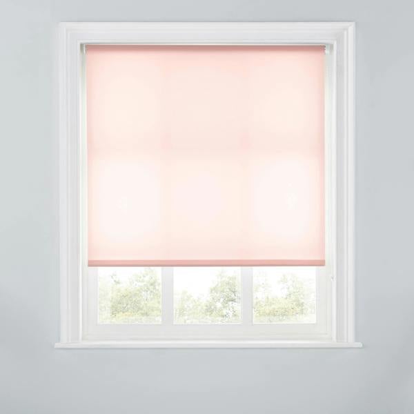 A.Unique Home Trimmable Daylight Roller Blind - 4FT - BLUSH PINK - 120cm(W) x 170cm(L)