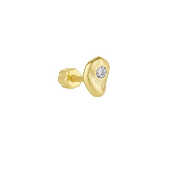 Spero London Sterling Silver Melting Piercing With Gemstone