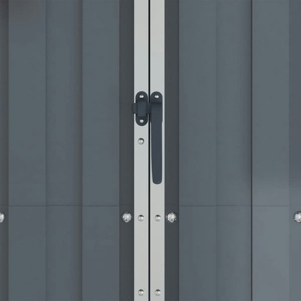 Berkfield Garden Shed Grey 116x45x175 cm Galvanised Steel