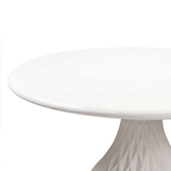 Furniture Edit Tulum Ivory Concrete Indoor and outdoor Round Dining Table