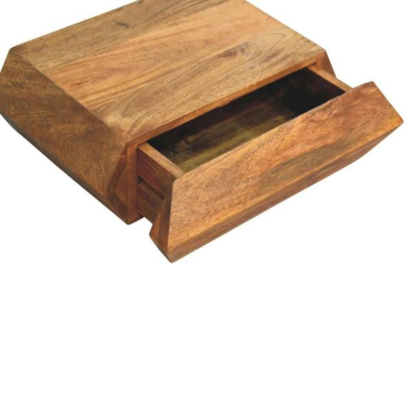 Artisan Furniture Solid Wood Prisma Wall-Mounted Unit, 1 Drawer, Brown
