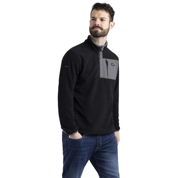 Trespass Mens Hosta Anti-Pilling Fleece Top - Black - 