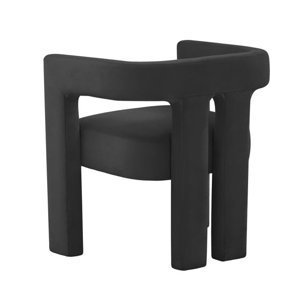 Furniture Edit Sloane Black Velvet Accent Occasional Dining Chair