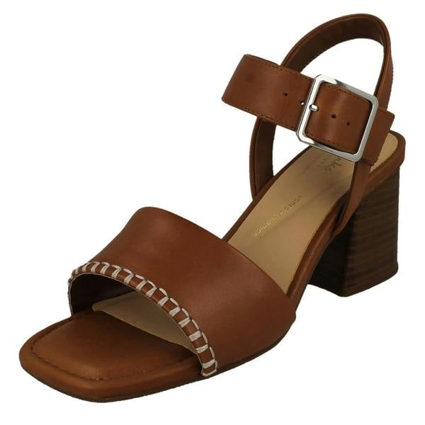 Clarks Ladies Clarks Square Toe Sandals Siara 65 Buckle