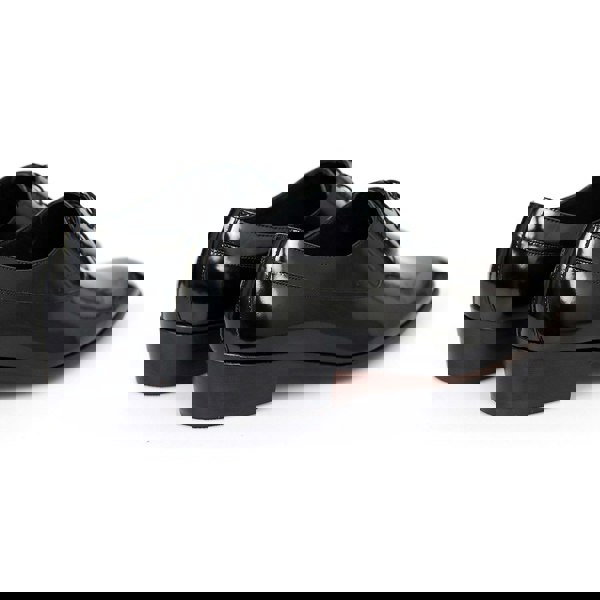 David WeJ Federick Patent Leather Dress Shoe With Cuban Heel - Black