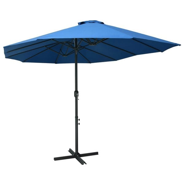 Berkfield Outdoor Parasol with Aluminium Pole 460x270 cm Blue