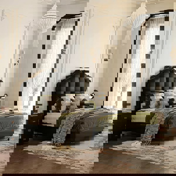 Zephyr Leather Double Bed-Weilai Concept-Weilai Concept