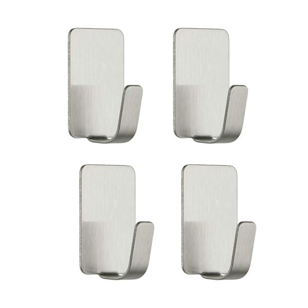 Command 17031SS-4 Small Stainless Steel Metal Hook 225g 4pk - One Colour - 