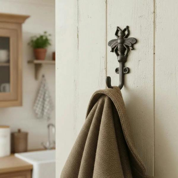 Antique Cast Iron Bee Single Coat Hook