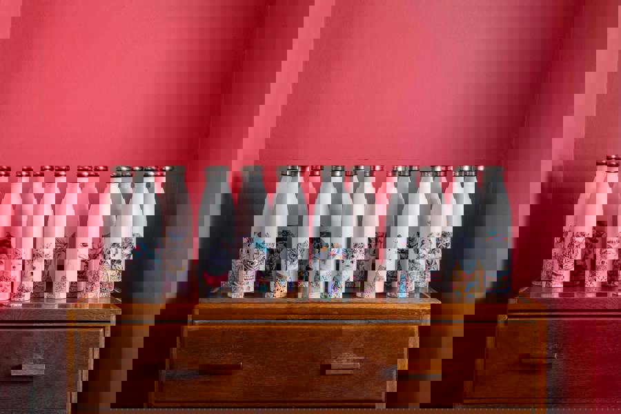 Mikasa Tipperleyhill Fox Print Water Bottle, Insulated Travel Bottle, 500ml