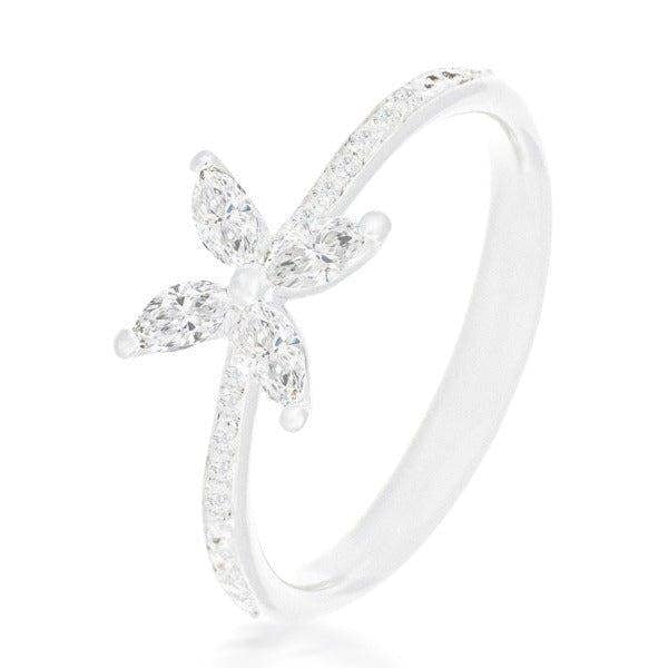 Sarah Layton Single Flower Diamond Ring, 0.37ct - 18ct White Gold