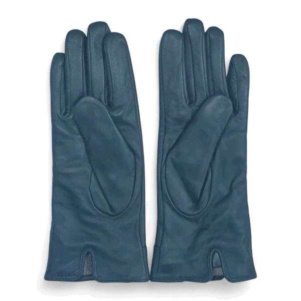 Women's Genuine Leather Decorative Buttons Gloves - Teal - Infinity Leather - 15
