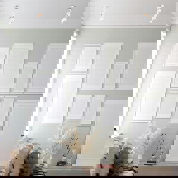 Milagro Vidar Hand Made Spot Lamp Black With Natural Wood Cuboid