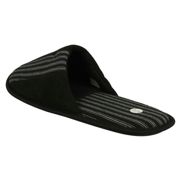 Spot On Mens Spot On Stripy Mule Slippers X2118