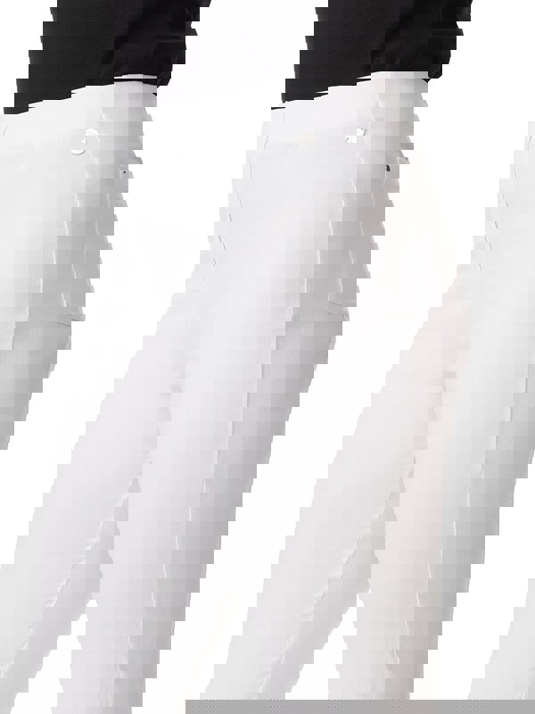 PennyPlain Cropped Bengaline Ankle Grazer Trousers - White