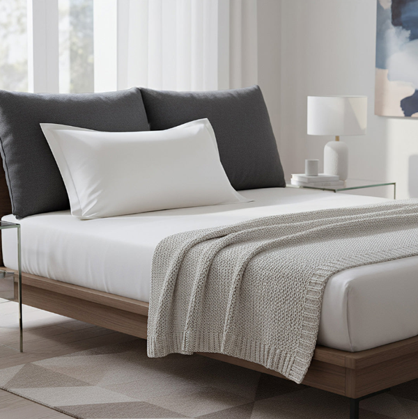 Anypillow Pillowcase 51x66cm White Pure Real Silk For Comfortable And Relaxing Home Bed