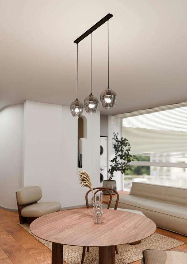 Emibig ISTAR Pendant lamp  3 x E27 Black with Graphite Shade