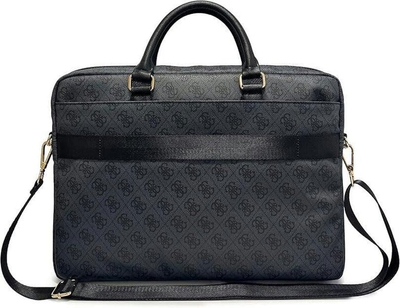 Guess 4G Round Classic Logo Stripes Bag for 16" Laptop Black - GUCB166PG4S4RK