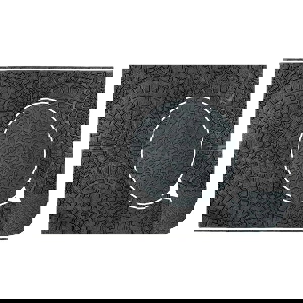 JVL Mosaic Scraper Rubber Doormat 45x75cm, Black