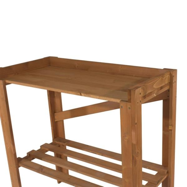 Core Products Outdoor Potting Table, Wax-Treated Solid Pine