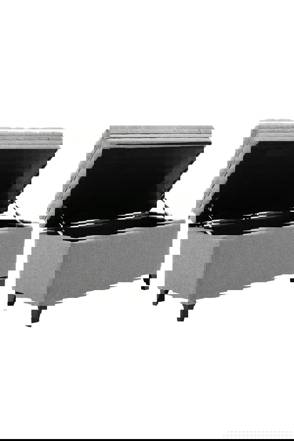 Living and Home Linen Padded Cushion Bed End Bench Storage Seat