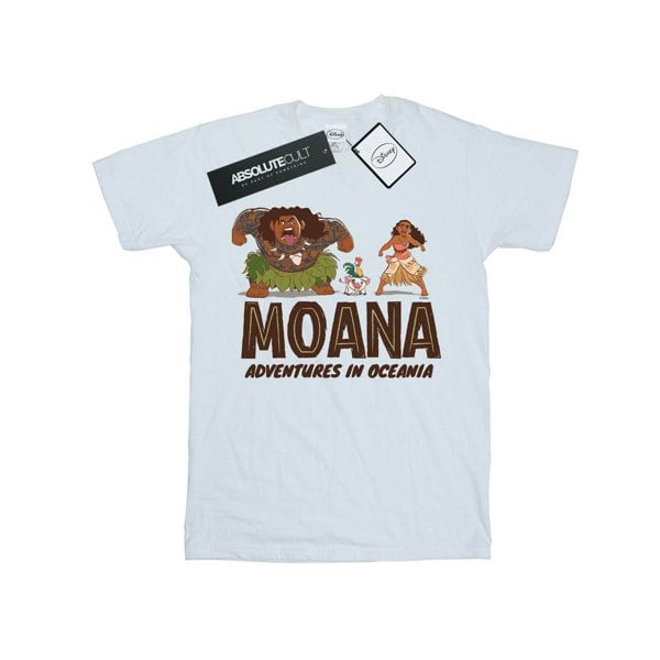 Disney Girls Moana Adventures in Oceania Cotton T-Shirt - White