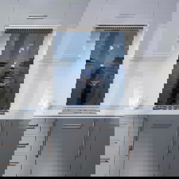 Warren Reed Moonlit Serenity on Quiet Waters Kitchen Splashback