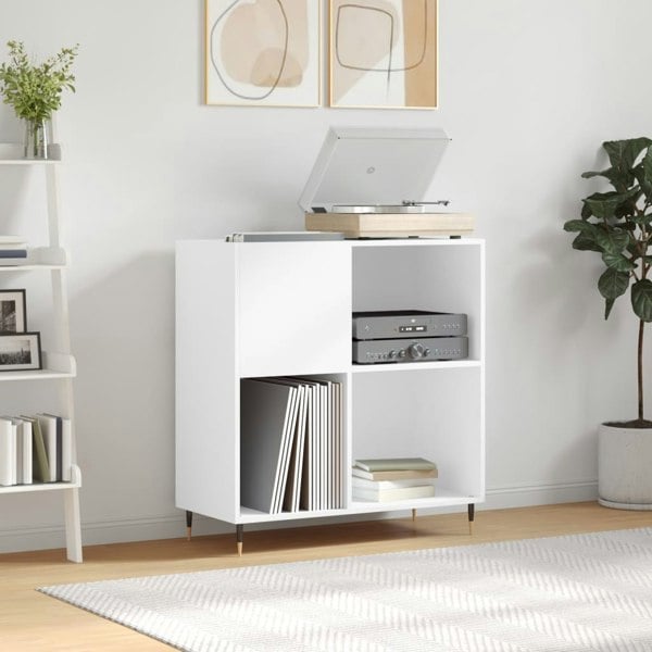 Berkfield Record Cabinet White 84.5x38x89 cm Engineered Wood