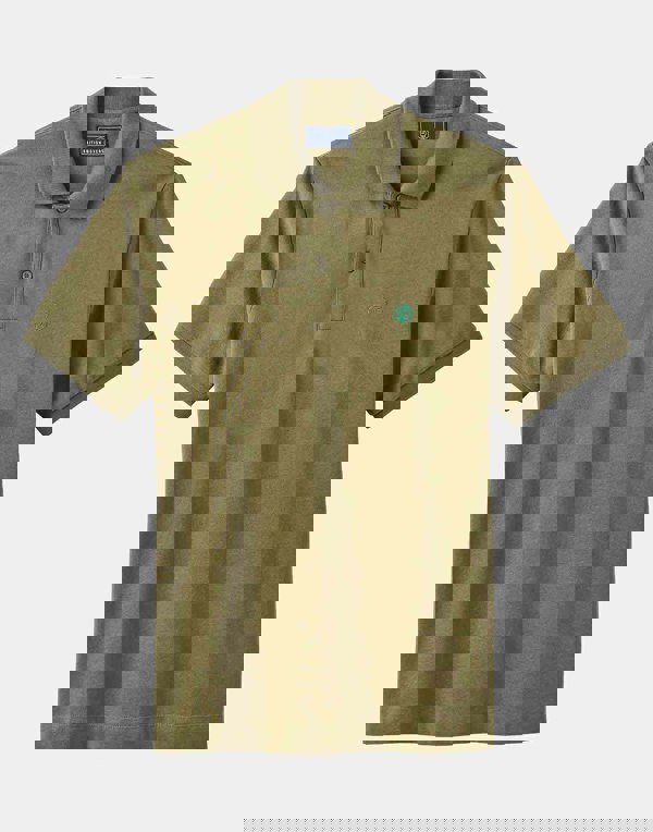 British Boxers Men's Cotton Polo – Khaki with Plum Logo