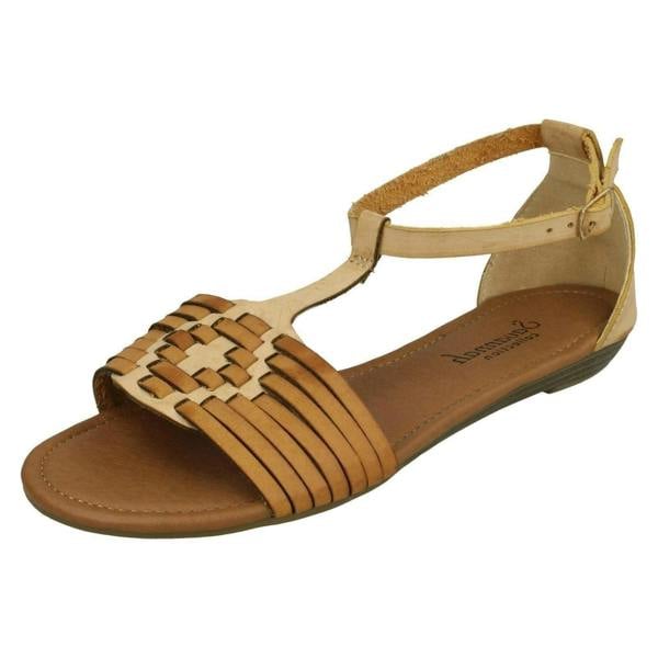 Savannah Ladies Savannah T-Bar Weave Sandals